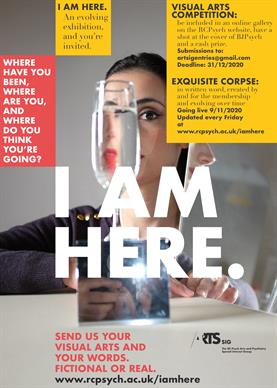 I AM HERE exhibition poster